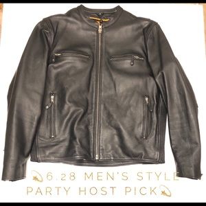 💫HP💫Mens 1st Classics Leather Motorcycle Jacket